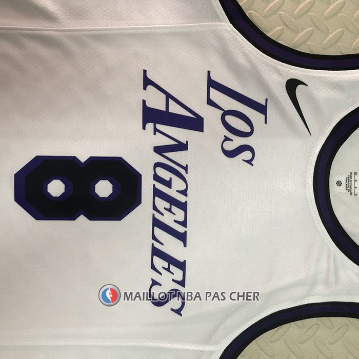Maillot Los Angeles Lakers Kobe Bryant NO 8 Ville 2022-23 Blanc